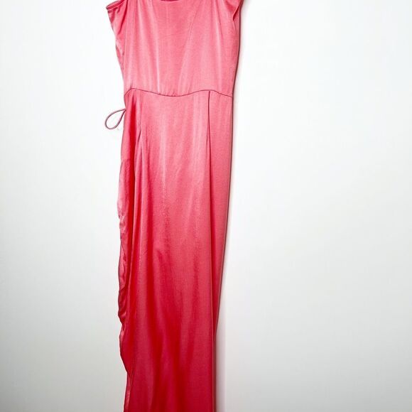 VERONICA BEARD Natasha Satin Rushed Maxi Dress - Picture 8 of 11